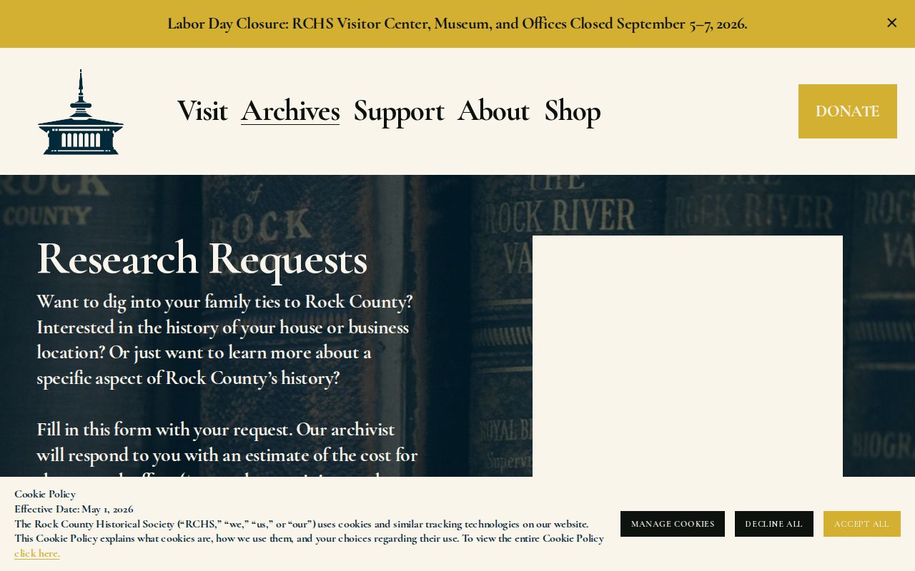 Beloit previous residents house history request service