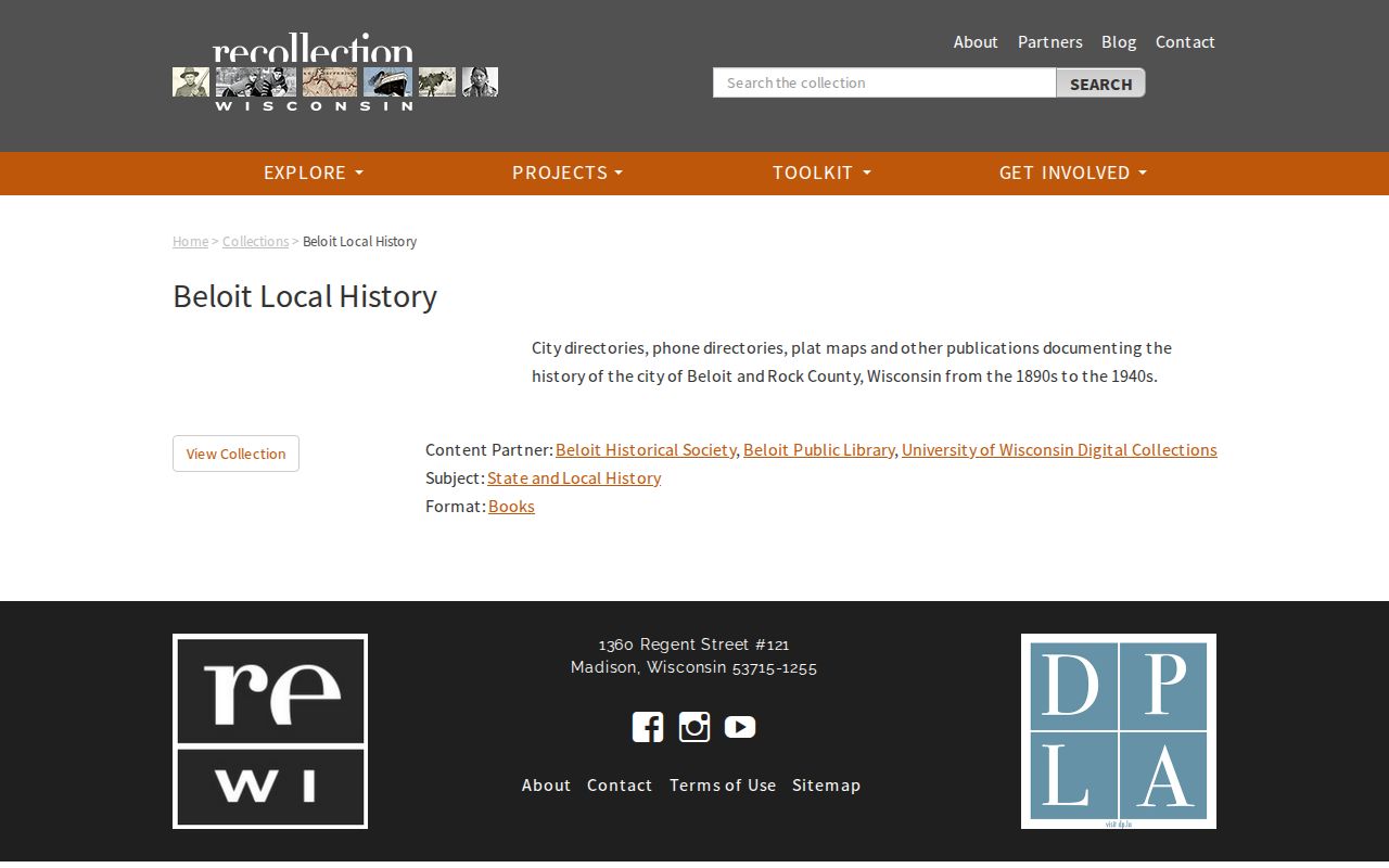 Beloit residents directory local history collection